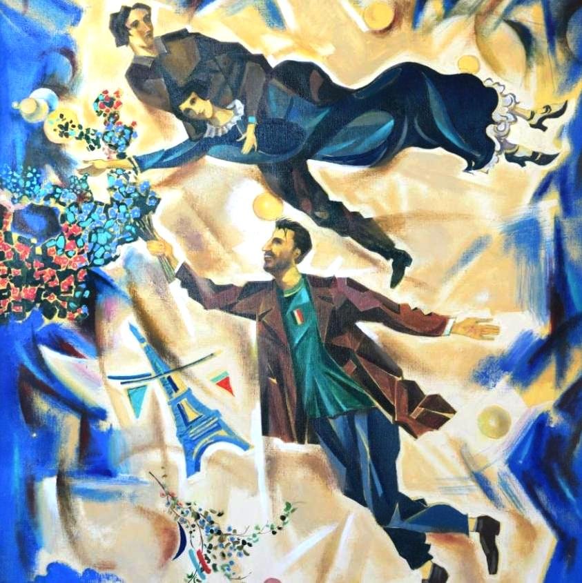 Алесь Мара. Карціна "Кветкі ад Буфана". Мастацкая галерэя, г. Полацк, 2020 г.